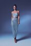 Sequined Long Skirt - Silver - 2