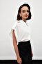 Short Sleeve Shirt with Shoulder Accessories - Ecru - 3