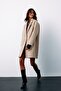 Patterned Short Coat - Camel - 4