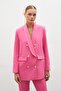 Button Detailed Double Breasted Jacket - Pink