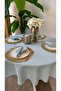 Royal Linen Textured Round Tablecloth - 8