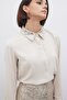 Sequin Detailed Classic Shirt - Beige - 6
