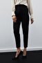 High Waist Dart Trousers - Black - 4
