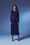 Glitter Midi Dress - Navy Blue - 4