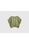 Women's Sage Green 100% Lyocell Kimona Sleeve Blouse with Elastic Waist - 2