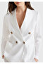 Women's White 100% Linen Jacket - 6