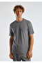 Men's Gray Linen Blend Regular Fit T-Shirt