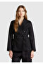 Women's Black 100% Linen Jacket