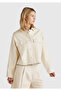 Women's Stone Color Linen Blend Jacket