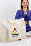 Embroidered Yoga Bag, Durable Canvas Fabric with Mat Carrying Compartment - 3