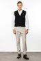 Men's V-Neck Plain Wool Vest Anthracite - 5