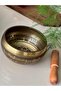 Tibet Brass Sound Bowl -12,5 Cm/ Meditation and Yoga Chime, Singing Bowl, Set with Mallet - 8
