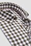 Sorento Linen Linen Comfort Fit Green Button Collar Men's Checkered Shirt - 6