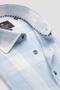 Lieno Linen Linen Comfort Fit Blue Classic Collar Men's Checkered Shirt - 6