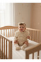 100% Cotton Baby Shorts Romper Set – Detachable Lace Collar & Headband – Cream Beige