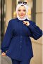 طقم لارا قماش مزدوج بأزرار - 6