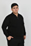 Men's Plus Size Polo Neck Zip-Up Knitwear - 3