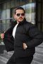 Garen New Season Black Hoodless Waterproof Men's Coat