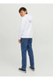 White Boy's Hooded Long Sleeve Elastic Printed Sweatshirt Jjecorp Logo Sweat H - 2
