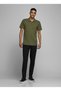 Polo Neck Plain Khaki Men's T-Shirt 12136516_Jjebasic Polo Ss Noos - 3