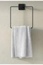 Home Bathroom Strong Adhesive Home Square Adhesive Black Square Towel Rail - 7