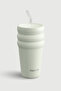 3 Bubble Two-Cap Straw Tumbler Steel Thermos 600 ml Lightest Sky St-247 - 3