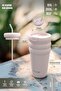 3 Bubble Two-Cap Straw Tumbler Steel Thermos 600 ml Zen Blue St-246 - 6