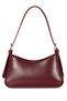 Elegant and Stylish Burgundy Faux Leather Baguette Hand Shoulder and Shoulder Bag - 3