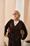 Women's Waist Tie Kimono Set Brown - 2