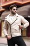 Sheepskin Faux Leather Men's Coat -1119- - 5