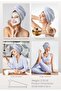 Microfiber Hair Towel, 3 Packs Hair Turbans for Wet Hair, Drying Hair Wrap Towels for Curly Hair Wom - 5