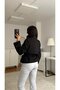 Stand Collar and Jacket Collar Black Premium Trench Coat Jacket - 5