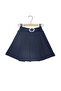 Girl's School Skirt with Pleated Buckle Detail - 2