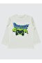 Civil Boy's Street Gamer Printed Sweatshirt |   Single Jersey Long Sleeve |   School Nursery and Daily Use - Ecru