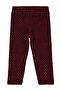 Baklava Pattern Grass Stitched Leggings for 2-5 Years - Burgundy - 2