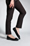 Women's Bow Detailed Casual Ballet Flats Monit Black - 4