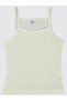 Civil Girls' Ribbed Striped 2-Piece Set Undershirt |   Ribana |   School, Nursery and Daily Use - Ecru - 3