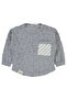 Star Printed Striped Sweatshirt with Pockets for 2-5 Years Old - Blue