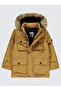 Kapak Pocketed Fur-Trimmed 10-13 Years Old Coat - Mustard - 3