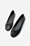 Women's Bow Detailed Casual Ballet Flats Monit Black