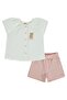 Teddy Bear Embroidered 6-18 Months Set - Ecru 12-18 Months