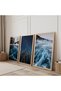 Wooden Framed Silence of the Ice Triple Wooden Painting Set - 2