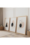 Minimal Balance Triple Wooden Painting Set with Wooden Frame - 2
