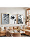 Wooden Framed Raindrop Triple Wooden Painting Set - 5