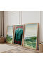 Wooden Framed Wanderlust Triple Wooden Painting Set - 2