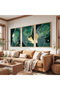 Wooden Framed Cool Flow Triple Wooden Painting Set - 4