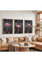 Flamingo Triple Wooden Painting Set with Wooden Frame - 5