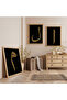Wooden Framed Elif Lam Mim Triple Wooden Painting Set