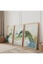 Wooden Framed Flow of Nature Triple Wooden Painting Set - 2