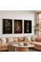 Wooden Framed Music Modern Triple Wooden Painting Set - 5